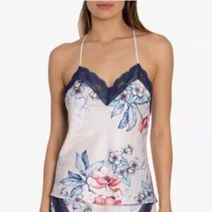 Linea Donatella Women's Satin Floral-Print Cami Size L